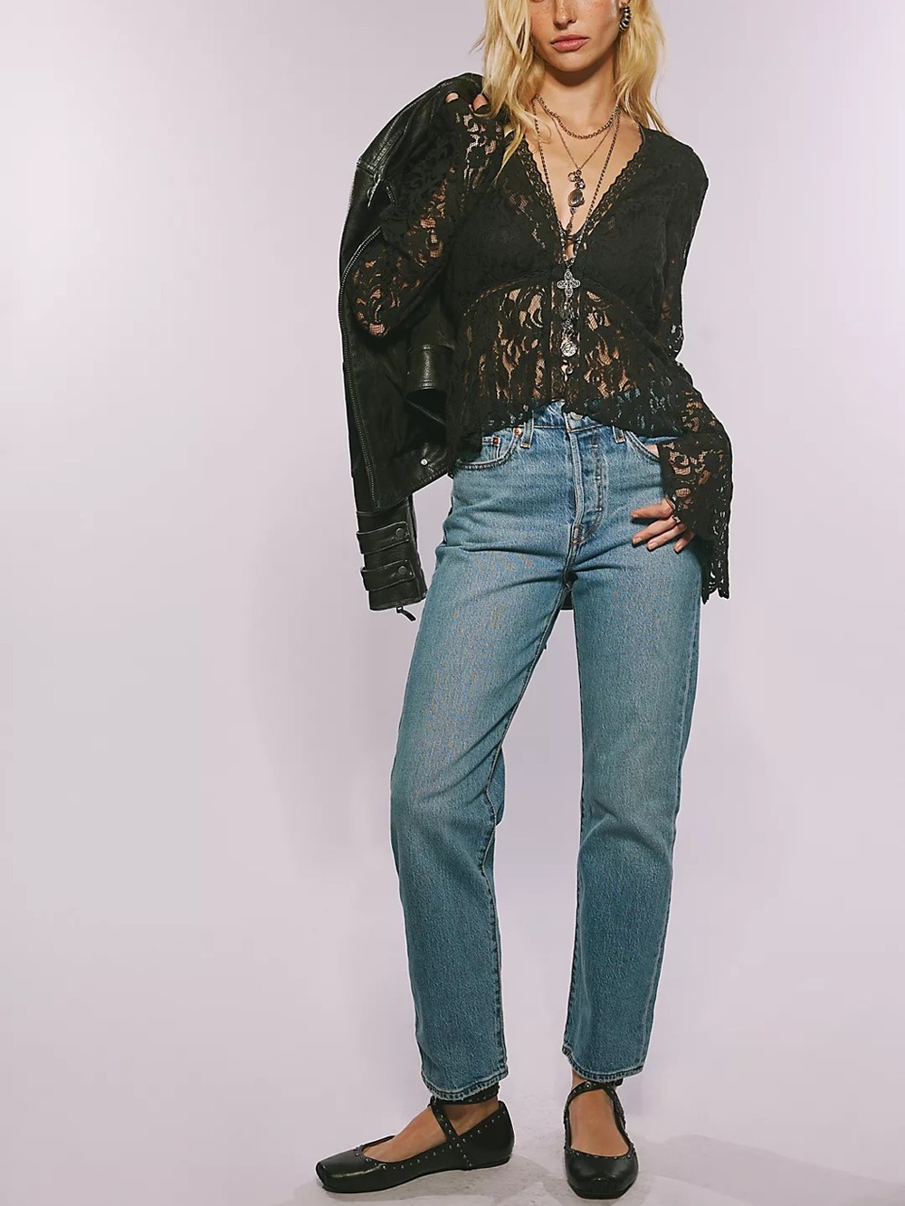 Levis Wedgie Straight 501 Jeans